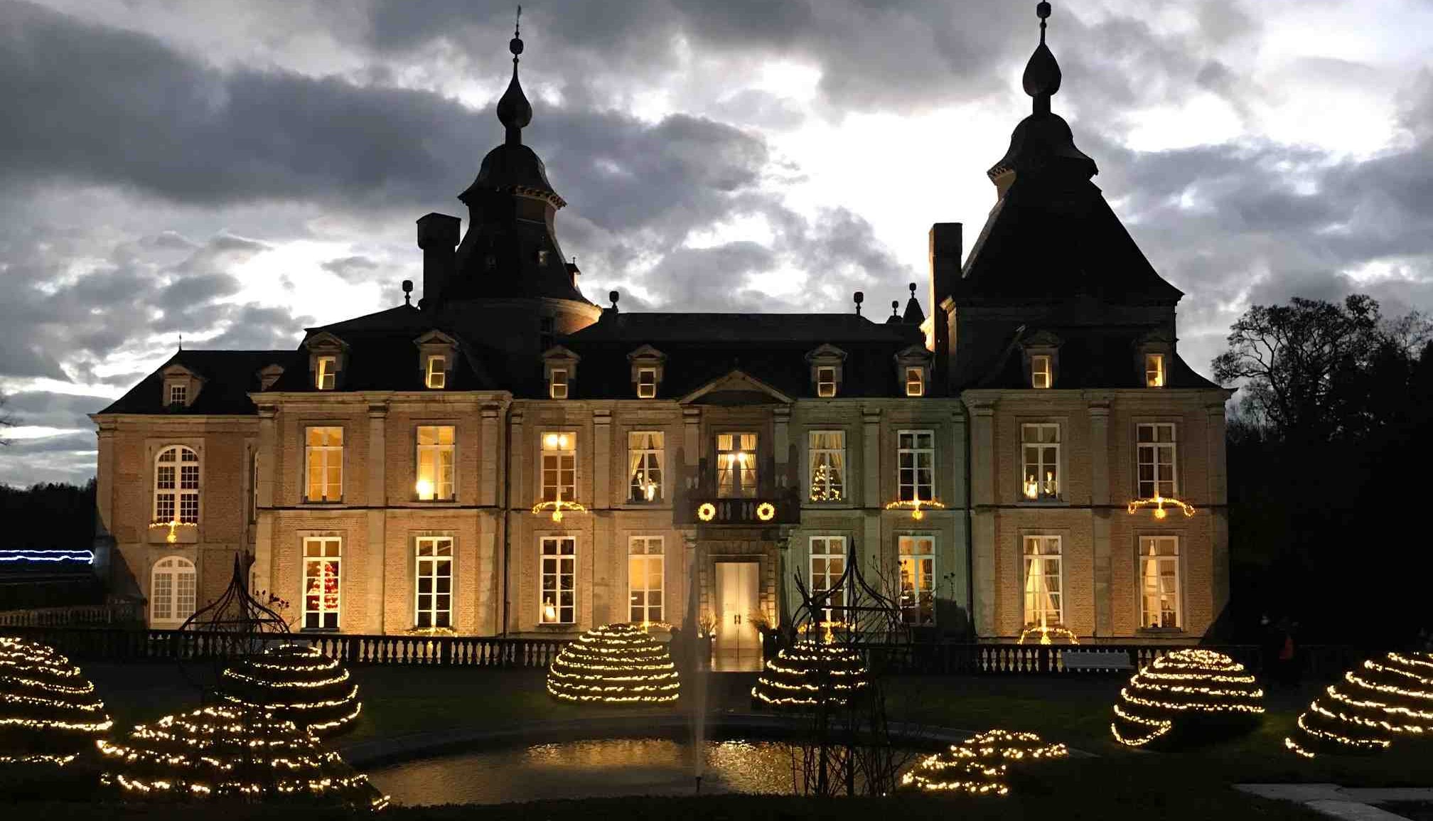Modave Castle during Lumières et couleurs de Noel