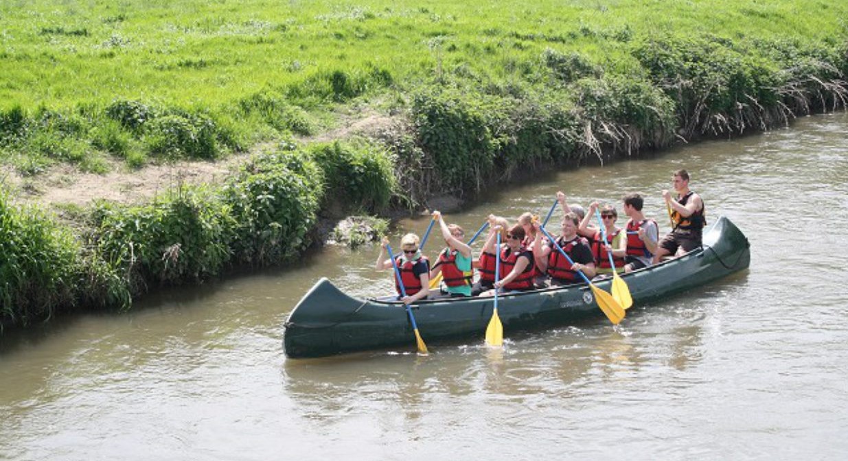 Canoeing with a group