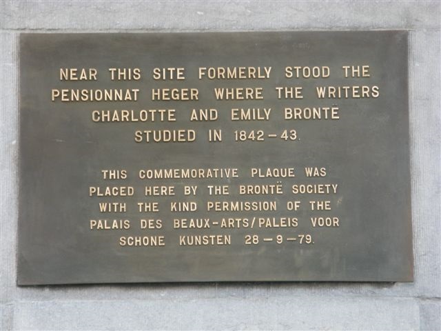 Bronte Society plaque on Bozar