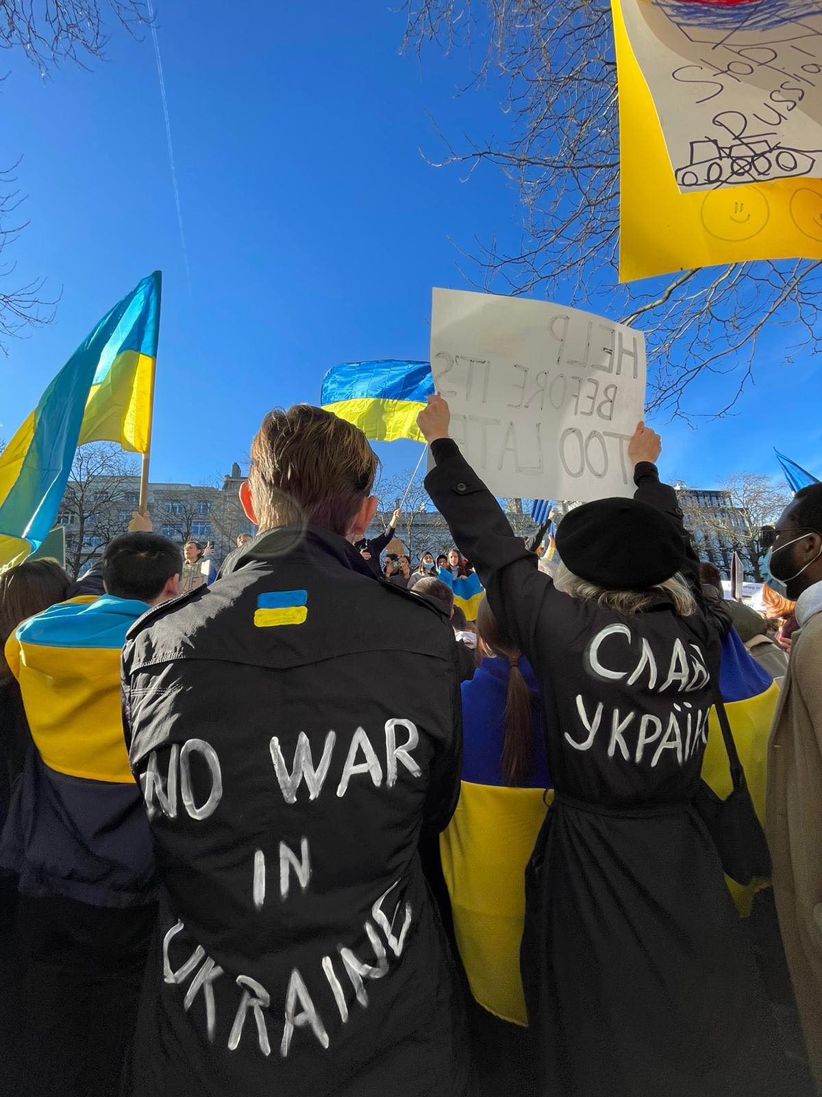 Rally in Brussels against Russian invasion of Ukraine