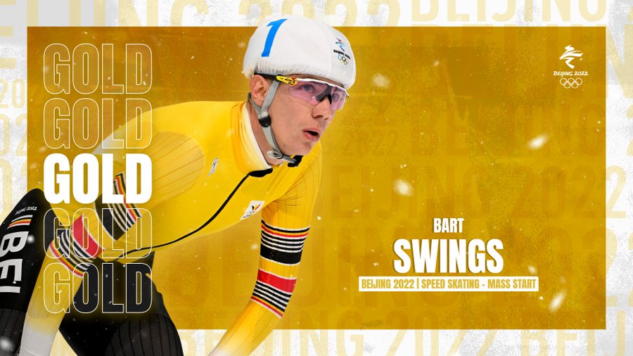 Bart Swings wins gold in Beijing Winter Olympics 2022 mass start speedskating event