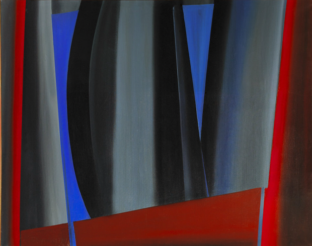 Gilbert Swimberghe, Composition II, 1961, oil on canvas, 113 x 142 mm Maurice Verbaet Center