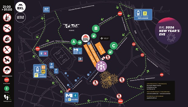 Fireworks at the Atomium- City of Brussels