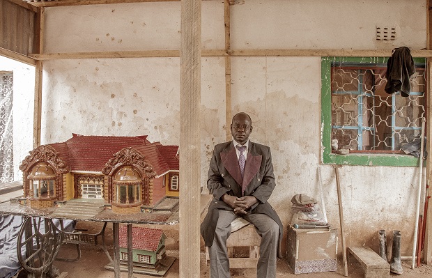 Sammy Baloji, Artist Richard Kaumba at his home in Lubumbashi, March 2013