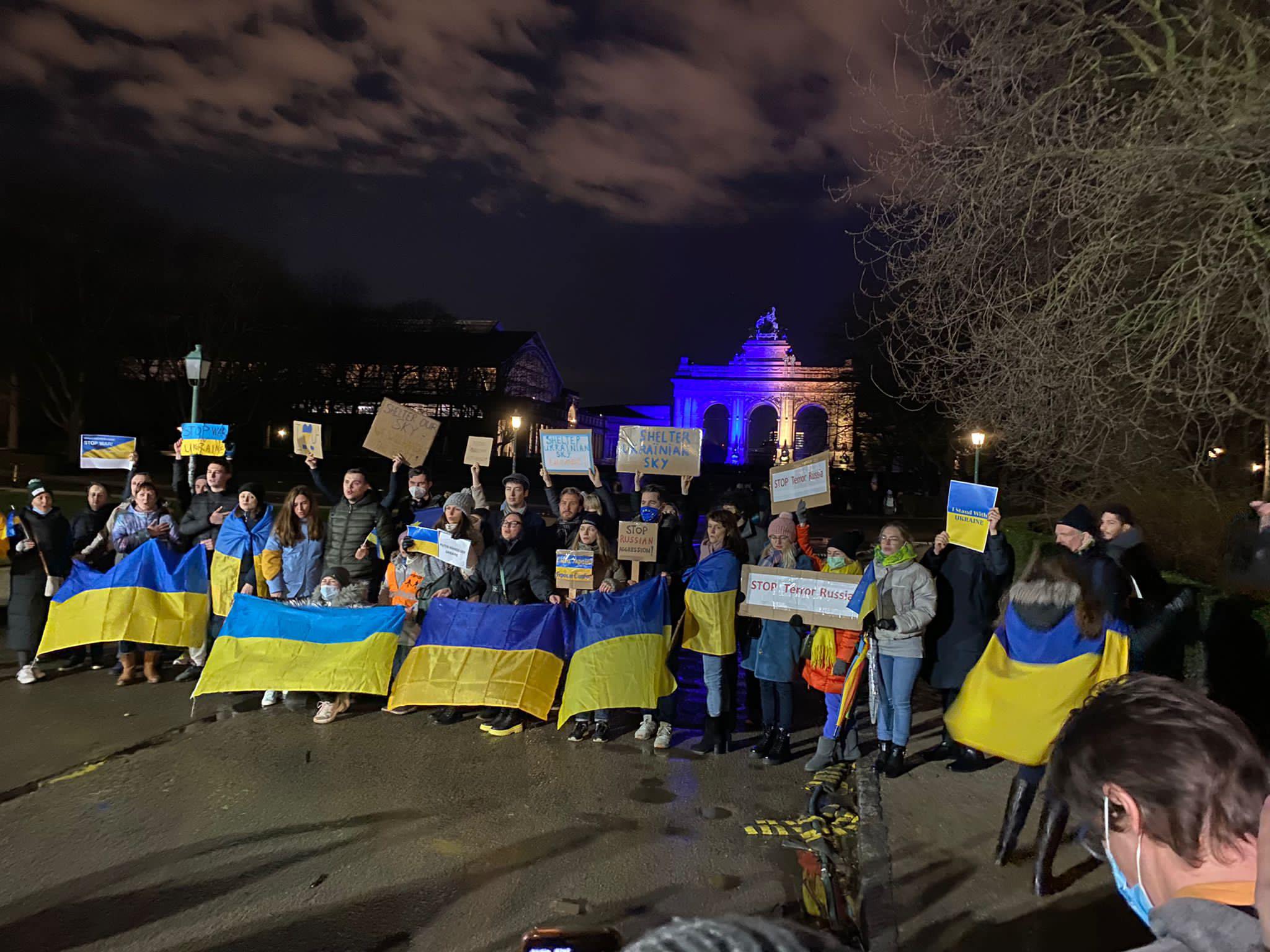 Ukraine community protest in Brussels
