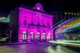 Station Europe in Place Luxembourg lights up for Pink October