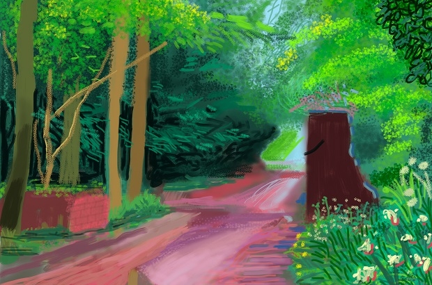 he Arrival of Spring in Woldgate, East Yorkshire in 2011- 11 May ©David Hockney/Collection Ernst