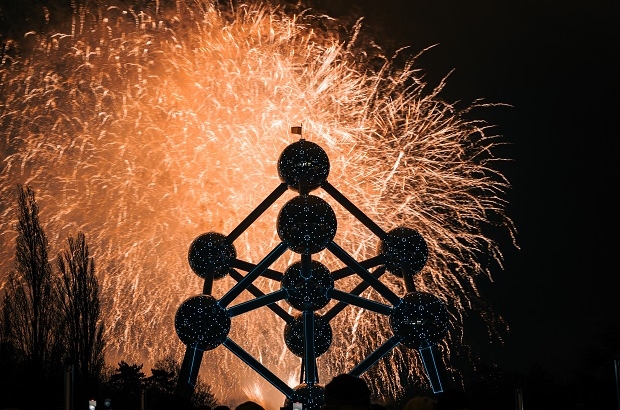 City of Brussels fireworks at the Atomium