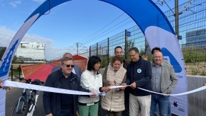 Official opening of Machelen foot and cycle bridge - Lydia Peeters Twitter