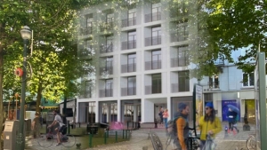 An artist's impression of the proposed youth hostel on Rue du Vieux Marché aux Grains in Brussels (Belga/DR)