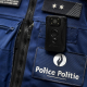 A police bodycam attached to an Belgian officer's uniform (BELGA PHOTO)