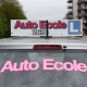 Illustration picture shows a drivers licence learning car, at an exam centre for drivers' licences in Schaarbeek/Schaerbeek, Brussels. ( BELGA PHOTO CAMILLE DELANNOIS)