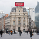 Illustration picture shows De Brouckere place pictured in Brussels, Friday 13 March 2020. (BELGA PHOTO NICOLAS MAETERLINCK)