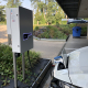 An electric car charging station in Brussels, Wednesday 16 September 2020. (BELGA PHOTO KATLEEN VASTIAU)