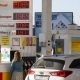 Petrol station in Brussels showing diesel prices at over €2 litre (c) Belga