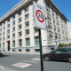 BRUSSELS, BELGIUM: Illustration shows a 'Zone 30' road sign in the centre of Brussels, (BELGA PHOTO VIRGINIE LEFOUR)