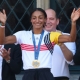 Nafi Thiam with other Belgian Olympic winners in Brussels