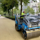 The new cycle street being constructed on Avenue Louise, Brussels, Sunday August 22, 2021 (© Dimitri Strobbe - Bruxelles Mobilité)